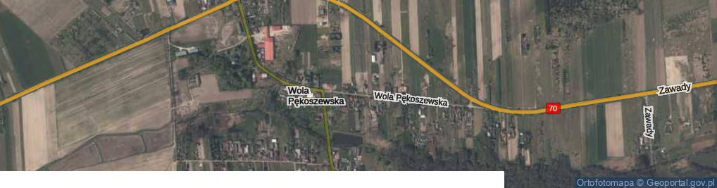 Zdjęcie satelitarne Wola Pękoszewska ul.